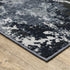 8' X 11' Blue Gray And Black Abstract Area Rug