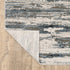 8' X 11' Blue Grey Beige And Brown Abstract Power Loom Stain Resistant Area Rug