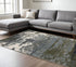 8' X 11' Blue And Green Abstract Power Loom Area Rug