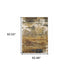 8' X 11' Gold And Beige Abstract Area Rug