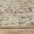 8' X 11' Grey Ivory And Brown Oriental Power Loom Stain Resistant Area Rug