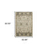 8' X 11' Grey Brown Tan And Beige Oriental Power Loom Stain Resistant Area Rug