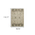 8' X 11' Grey Brown Tan And Beige Oriental Power Loom Stain Resistant Area Rug