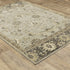 8' X 11' Grey Brown Tan And Beige Oriental Power Loom Stain Resistant Area Rug
