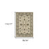 8' X 11' Beige Grey Brown And Charcoal Oriental Power Loom Stain Resistant Area Rug