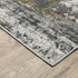 8' X 11' Charcoal And Gray Abstract Distressed Area Rug