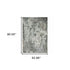 8' X 11' Ivory Grey Charcoal Blue And Rust Oriental Power Loom Stain Resistant Area Rug