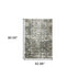 8' X 11' Ivory Grey Charcoal Rust Gold And Brown Oriental Power Loom Stain Resistant Area Rug