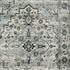 8' X 11' Ivory Grey Charcoal Blue And Taupe Oriental Power Loom Stain Resistant Area Rug
