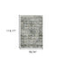 8' X 11' Ivory Grey Charcoal Blue And Taupe Oriental Power Loom Stain Resistant Area Rug