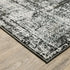 8' X 11' Charcoal And Gray Oriental Distressed Area Rug