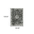 8' X 11' Charcoal And Gray Oriental Distressed Area Rug