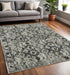 8' X 11' Charcoal And Gray Oriental Distressed Area Rug