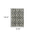 8' X 11' Charcoal And Gray Oriental Distressed Area Rug