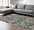 8' X 11' Charcoal And Gray Oriental Distressed Area Rug