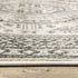8' X 10' Ivory Grey Black And Ivory Oriental Power Loom Stain Resistant Area Rug