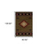 8' X 11' Green Southwestern Power Loom Stain Resistant Area Rug