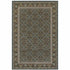 8' X 11' Navy Blue Green Red Ivory And Yellow Oriental Power Loom Stain Resistant Area Rug