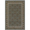 8' X 11' Navy Blue Green Red Ivory And Yellow Oriental Power Loom Stain Resistant Area Rug