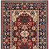 8' X 11' Red Blue Orange And Beige Oriental Power Loom Stain Resistant Area Rug With Fringe