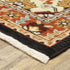 8' X 11' Black And Orange Oriental Area Rug With Fringe