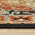8' X 11' Black And Orange Oriental Area Rug With Fringe