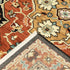 8' X 11' Black And Orange Oriental Area Rug With Fringe