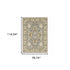 8' X 11' Grey Ivory Orange Teal Green Charcoal Blue And Red Oriental Power Loom Stain Resistant Area Rug With Fringe
