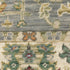 8' X 11' Grey Ivory Orange Teal Green Charcoal Blue And Red Oriental Power Loom Stain Resistant Area Rug With Fringe