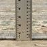 8' X 11' Grey Ivory Orange Teal Green Charcoal Blue And Red Oriental Power Loom Stain Resistant Area Rug With Fringe
