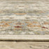 8' X 11' Ivory Oriental Power Loom Stain Resistant Area Rug With Fringe