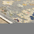8' X 11' Gray Ivory And Blue Oriental Area Rug With Fringe