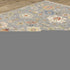 8' X 11' Gray Ivory And Blue Oriental Area Rug With Fringe