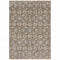 8' X 11' Gray Floral Power Loom Area Rug With Fringe