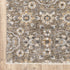 8' X 11' Gray Floral Power Loom Area Rug With Fringe