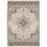 8' X 11' Ivory And Blue Oriental Area Rug With Fringe
