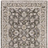 8' X 11' Grey And Ivory Oriental Power Loom Stain Resistant Area Rug With Fringe