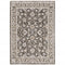 8' X 11' Grey And Ivory Oriental Power Loom Stain Resistant Area Rug With Fringe