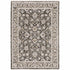 8' X 11' Grey And Ivory Oriental Power Loom Stain Resistant Area Rug With Fringe