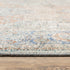 8' Blue And Red Oriental Hand Loomed Distressed Runner Rug With Fringe