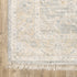8' Gray And Beige Oriental Hand Loomed Distressed Runner Rug With Fringe