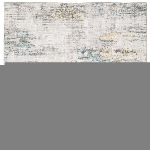 9' X 12' Beige And Gray Abstract Distressed Area Rug