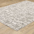 8' X 11' Ivory And Gray Abstract Area Rug