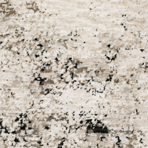 8' X 11' Ivory And Gray Abstract Area Rug