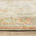 8' X 10' Orange And Blue Abstract Distressed Area Rug