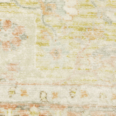 8' X 10' Orange And Blue Abstract Distressed Area Rug