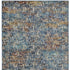 8' X 10' Blue Teal Gold Rust And Beige Abstract Power Loom Stain Resistant Area Rug