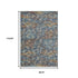 8' X 10' Blue Teal Gold Rust And Beige Abstract Power Loom Stain Resistant Area Rug