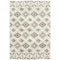 8' X 11' Ivory And Brown Geometric Shag Area Rug