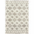 8' X 11' Ivory And Brown Geometric Shag Area Rug